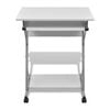 vidaXL Computer Desk White Particle Board Compact Pull-Out