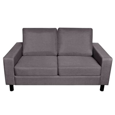 vidaXL Sofa 2-Seater Fabric Dark Gray