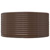 vidaXL Garden Raised Bed Brown Powder-coated Steel 55.1 x 55.1 x 26.8 in