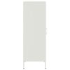 vidaXL Highboard White Steel 44.5 in tall, 15.4 in wide, 14.2 in deep
