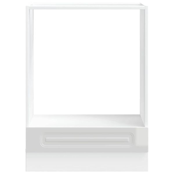 vidaXL Oven Cabinet High gloss white Engineered wood Compact