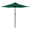 vidaXL Garden Parasol Green Fabric (100% polyester), Steel Large