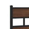 vidaXL Bed Frame Brown oak Steel, Engineered wood Small double Bed Frame