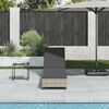 vidaXL Sun Lounger with Cushions Light Grey 55x200x25,5cm Poly Rattan