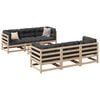 vidaXL Garden Sofa Set Natural wood Solid pine wood Large