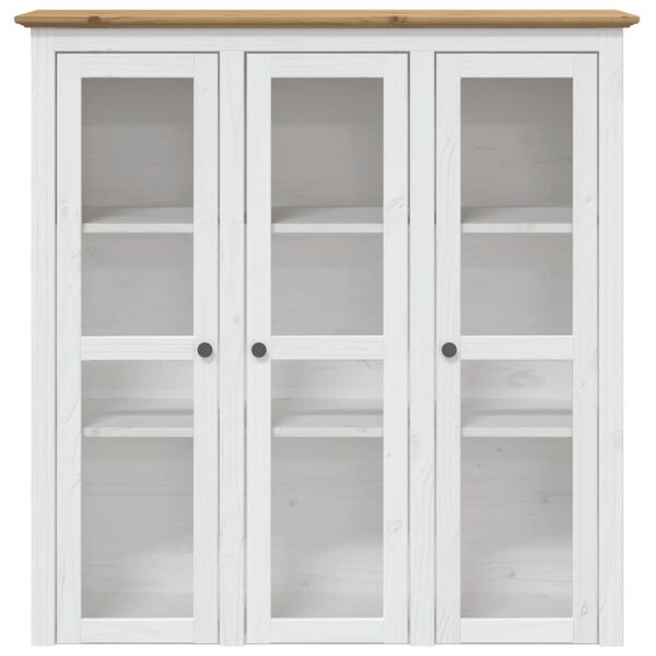 vidaXL Cabinet With Glass Doors White and Brown