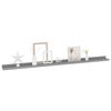 vidaXL Wall Shelf Set of 2 Grey MDF 45.3 x 3.5 x 1.2 in Wall mounting