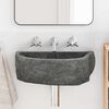 vidaXL Wall Hung Basin Gray (38-45) x (30-35) x 15 cm River stone