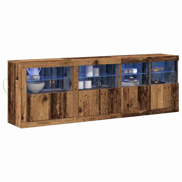 vidaXL Sideboard Old wood 202 x 37 x 67 cm Engineered wood