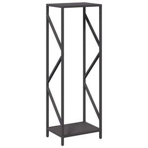 vidaXL Firewood Rack Black 13.4x9.8x39.4" Cold-rolled steel