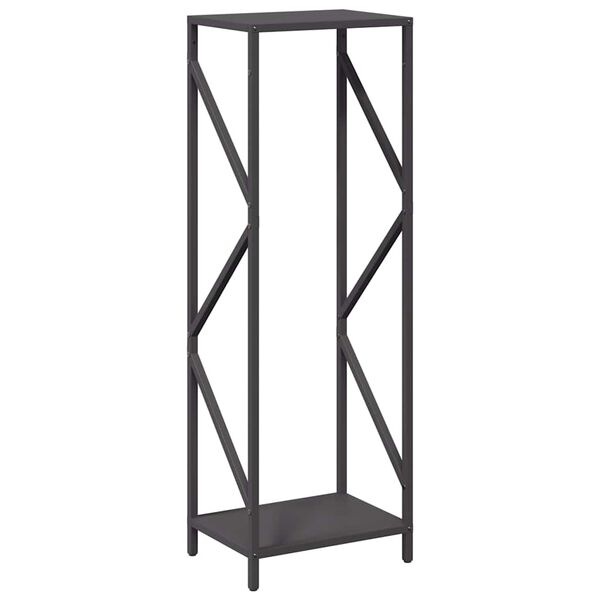 vidaXL Firewood Rack Black 13.4x9.8x39.4" Cold-rolled steel