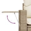 vidaXL Garden Sofa Set Beige PE Rattan Large Foldable Garden Sofa Set