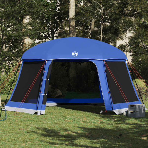 vidaXL Pool Tent with Removable Fly & Mesh Walls Azure Blue 201.6x180.3"