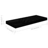 vidaXL Wall Shelf Set of 2 High gloss black Honeycomb MDF, metal Medium