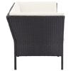 vidaXL Garden Lounge Set Black Poly Rattan Large Modular
