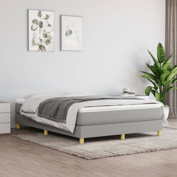 vidaXL Bed Frame Light grey