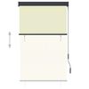 vidaXL Outdoor Roller Blind Cream Polyester with PA coating, Aluminum, Steel