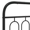 vidaXL Bed Frame Black Steel Super King Metal Bed Frame Durable
