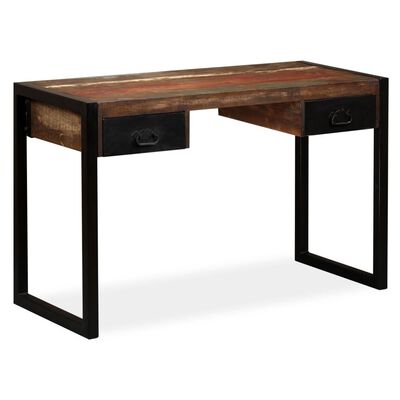 vidaXL Desk with 2 Drawers Solid Reclaimed Wood 47.2"x19.7"x29.9"