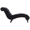 vidaXL Chaise Lounge Black Velvet Medium Ergonomic Modern Durable