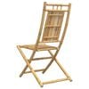 vidaXL Garden Chair Set of 8 Natural Bamboo Bamboo Medium Foldable