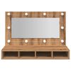 vidaXL Mirror Cabinet Artisan oak Engineered wood, acrylic