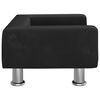 vidaXL Kids Sofa Black Velvet (100% polyester), solid pine wood, foam Mini
