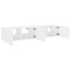 vidaXL TV Wall Cabinet Set of 2 White Engineered wood Medium