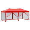 vidaXL Folding Party Tent with Sidewalls Red 9.8'x19.7'