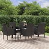 vidaXL Garden Dining Set Black