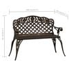vidaXL Garden Bench Bronze Cast aluminum, Cast iron Medium Durable