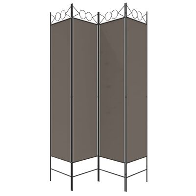 vidaXL 4-Panel Room Divider Anthracite 63"x78.7" Fabric