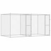 vidaXL Dog Cage Silver 157.48 x 78.74 x 78.74 in Galvanised Steel