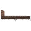 vidaXL Bed Frame Brown oak Engineered wood, metal 47.2 x 78.7 in Durable