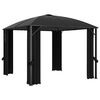 vidaXL Gazebo with Curtains 118.1x118.1x104.3" Anthracite
