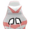 vidaXL Gaming Chair White and pink Faux leather, metal, plywood, foam