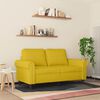 vidaXL 2-seater Sofa Yellow Velvet (100% polyester), metal, foam
