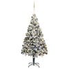 vidaXL Artificial Christmas Tree White 70.9" PVC and Steel and Plastic