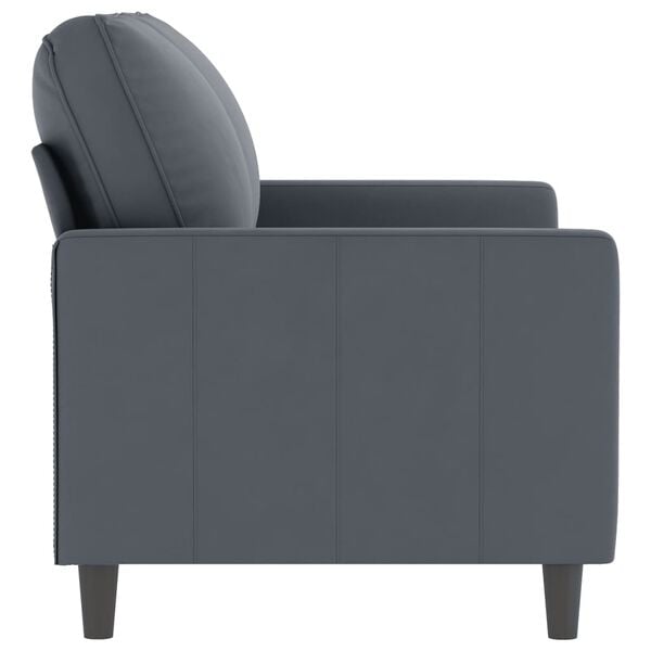 vidaXL 2-seater Sofa Dark grey Velvet (100% polyester), metal, textilene