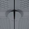 vidaXL Garden Storage Cabinet Grey Polypropylene Large