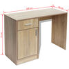 vidaXL Desk Oak Engineered wood 39.4 x 15.7 x 28.7 in Storage Desk