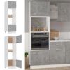 vidaXL Microwave Cabinet Concrete Grey Engineered Wood Large Cabinet