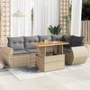 vidaXL Garden Sofa Set Beige and Light Grey
