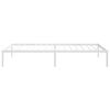 vidaXL Bed Frame White Steel, Powder-Coated Steel Single Bed Frame