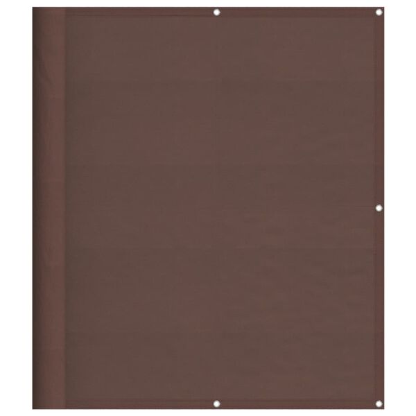 vidaXL Balcony Screen Brown 47.2"x393.7" 100% Polyester Oxford