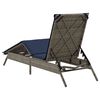 vidaXL Patio Sun Lounger Gray PE rattan Extra Long Adjustable Footrests