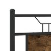 vidaXL Bed Frame Smoked Oak Engineered Wood and Steel Full Bed Frame