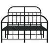 vidaXL Bed Frame Black Powder-Coated Steel 47.2x78.7in Bed Frame