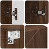 vidaXL Bathroom Furniture Set 4 pcs Brown Oak Engineered wood & Metal