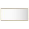 vidaXL Mirror Sonoma oak Engineered wood, acrylic 35.4x3.3x14.6 in